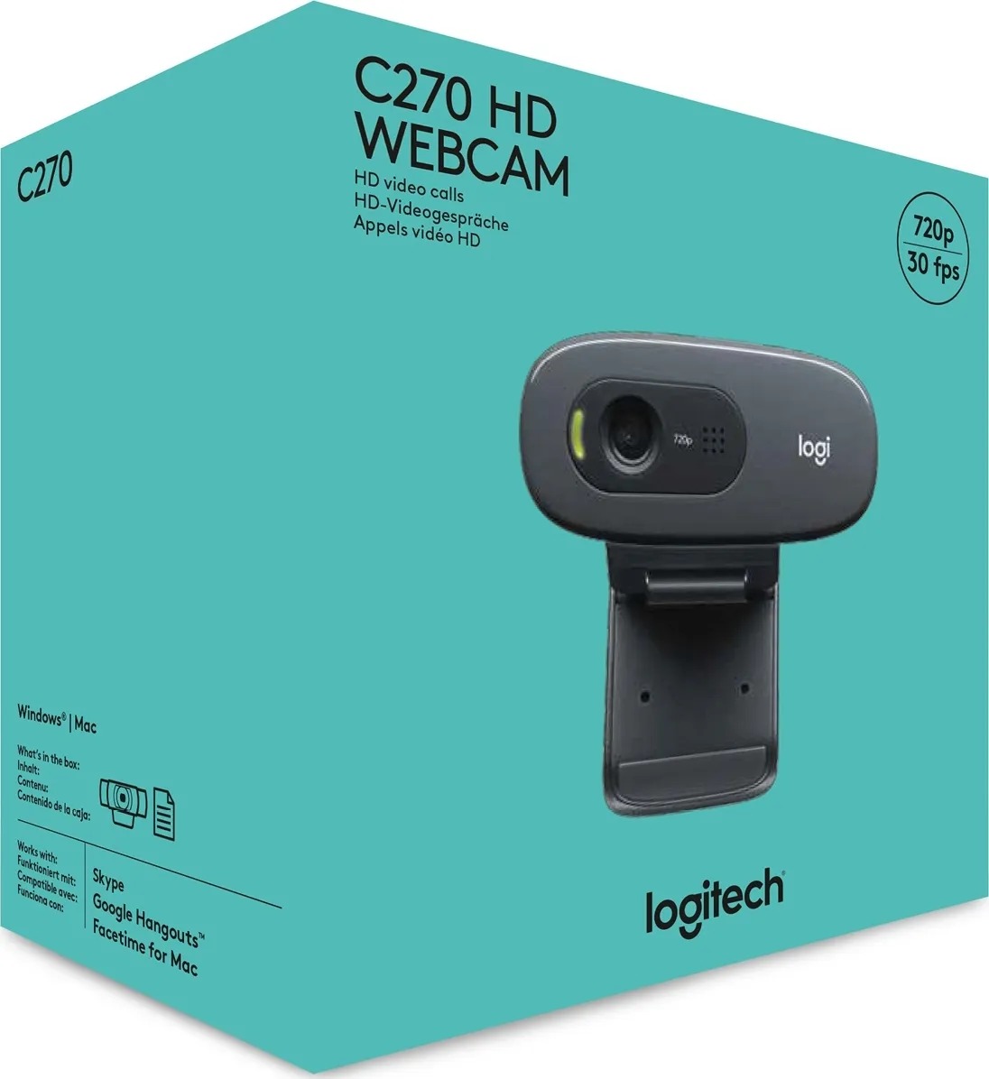 картинка Веб-камера Logitech HD Webcam C270, черный от магазина Альфанит в Кунгуре