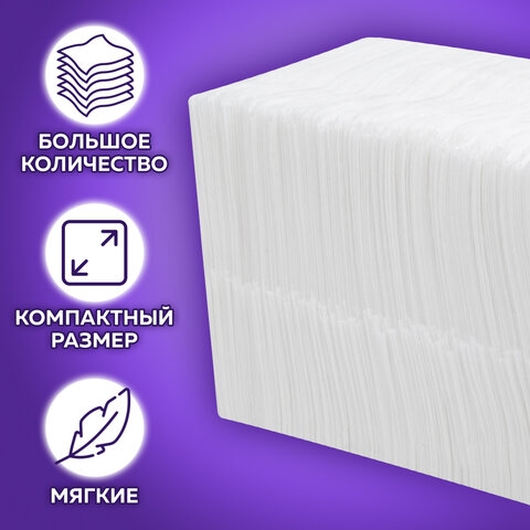 картинка Салфетки бумажные, 300 шт, 2 слоя, цвет белый, 36 пачек, целлюлоза, "Premium", LAIMA, 115501 от магазина Альфанит в Кунгуре