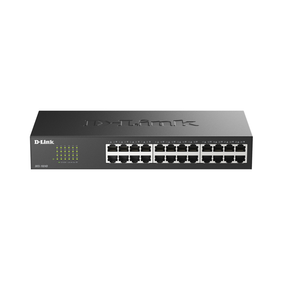 картинка Коммутатор D-Link DES-1024D/H2A, 24 порта, 10/100 Мбит/с, неуправляемый от магазина Альфанит в Кунгуре