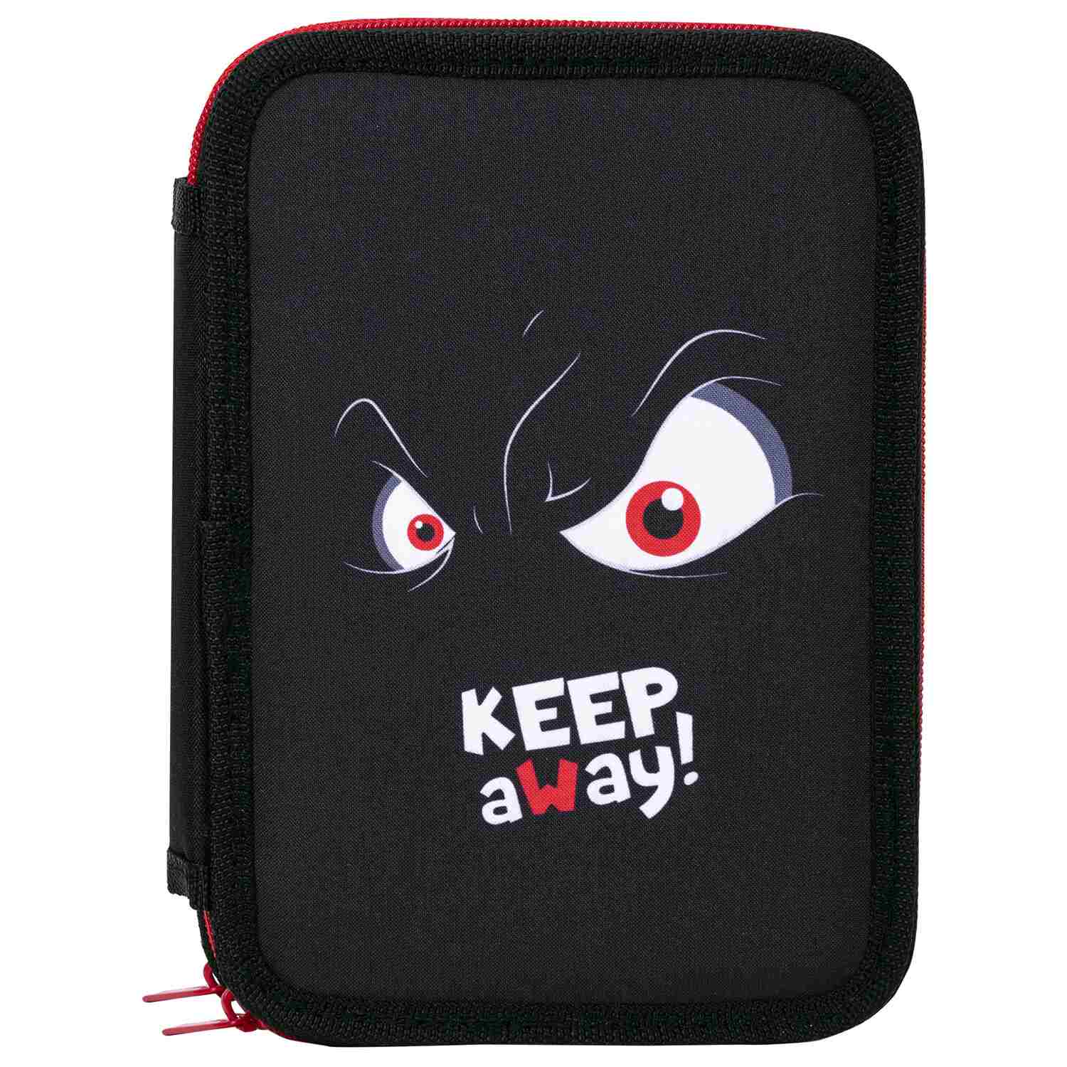 картинка Пенал 2 отделения, 21*14 см, полиэстер, "Keep Away", BRAUBERG, 271543 от магазина Альфанит в Кунгуре