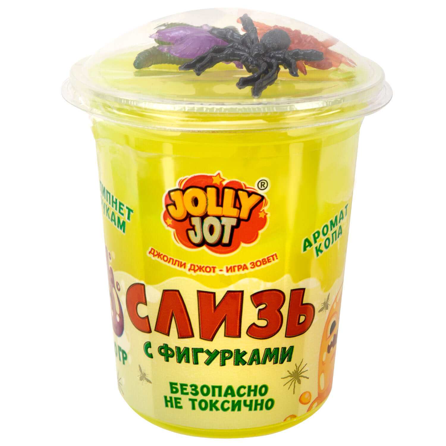 картинка Лизун, 200 гр, ассорти, с фигурками, "Насекомые", JOLLY JOT, 666664 от магазина Альфанит в Кунгуре