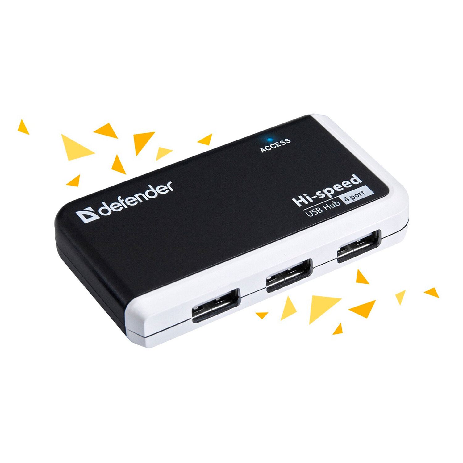 картинка Разветвитель Defender Quadro Infix, USB 2.0, 4 порта, черный, 83504 от магазина Альфанит в Кунгуре