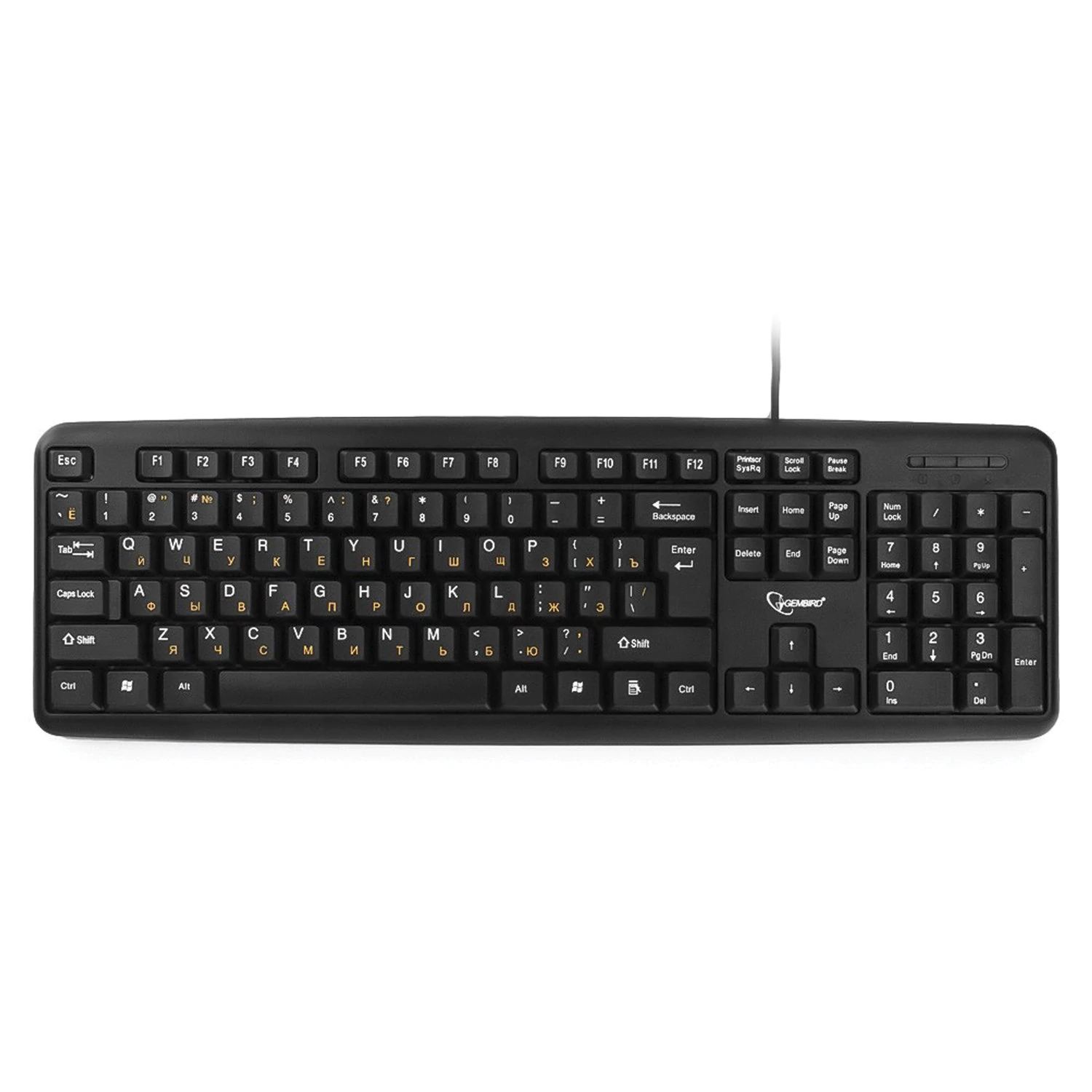 картинка Клавиатура проводная Gembird KB-8320U-BL, USB, черный от магазина Альфанит в Кунгуре