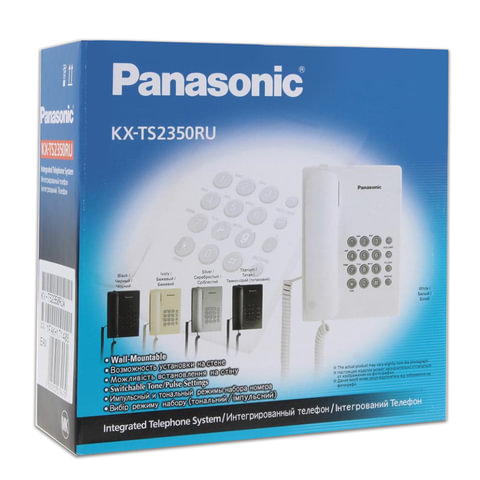 картинка Телефон проводной Panasonic KX-TS2350RUW, белый от магазина Альфанит в Кунгуре