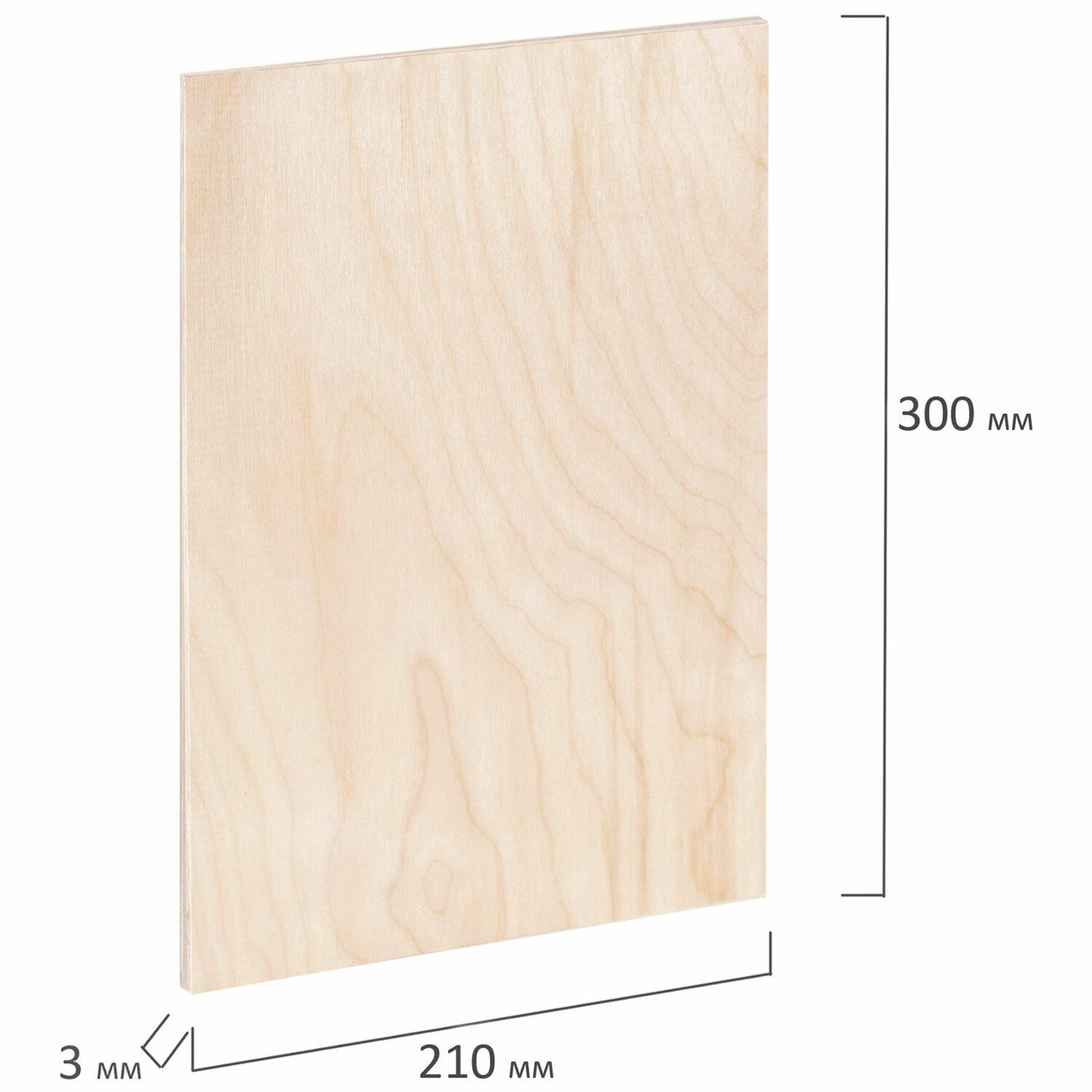 картинка Заготовки для творчекства, А4, 5 шт, 21*30 см, дерево, BRAUBERG, 665313 от магазина Альфанит в Кунгуре