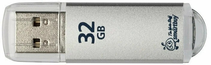 картинка Флеш-диск SmartBuy 32 GB USB 2.0, V-Cut, серебро, SB32GBVC-S от магазина Альфанит в Кунгуре