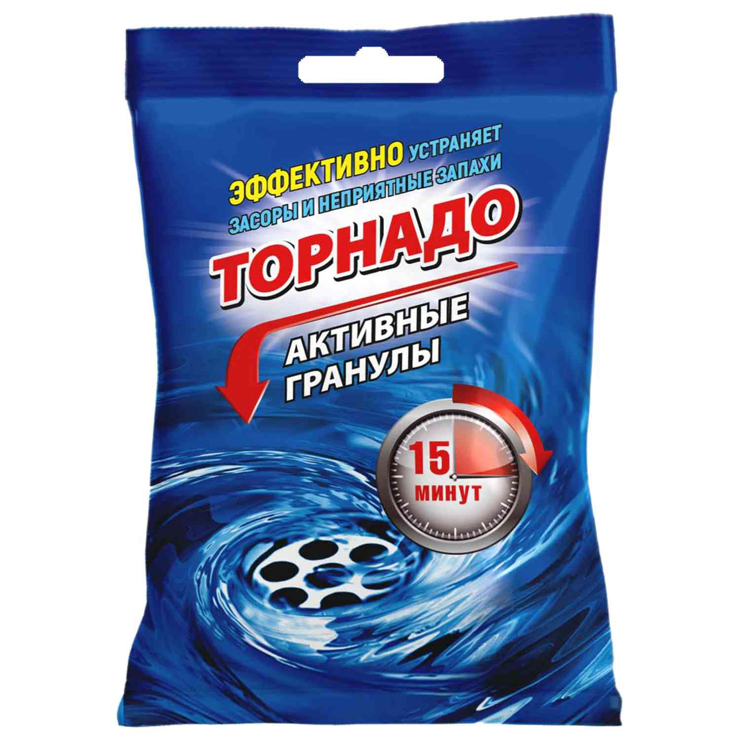 картинка Средство чистящее для канализационных труб, 70 гр, гранулы, пакет, "Торнадо", Крот, 4000029, 701098 от магазина Альфанит в Кунгуре