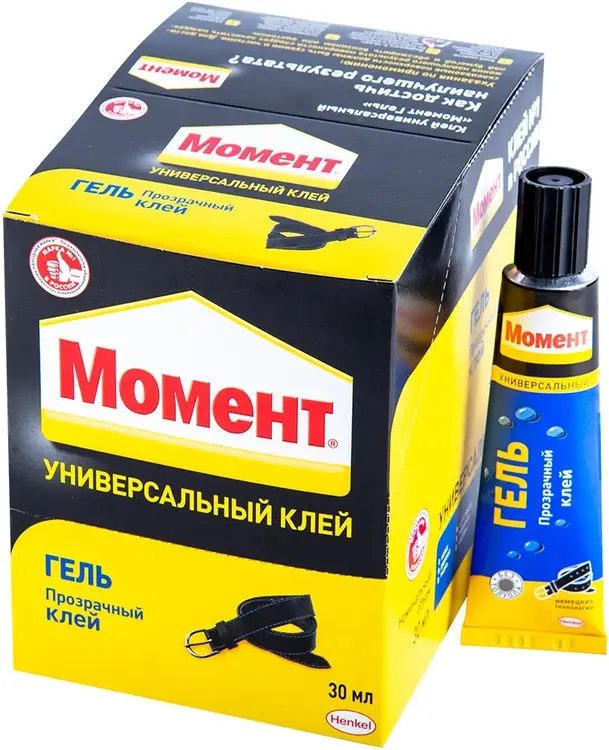 картинка Клей моментального действия, 30 мл, гель, прозрачный, Момент от магазина Альфанит в Кунгуре