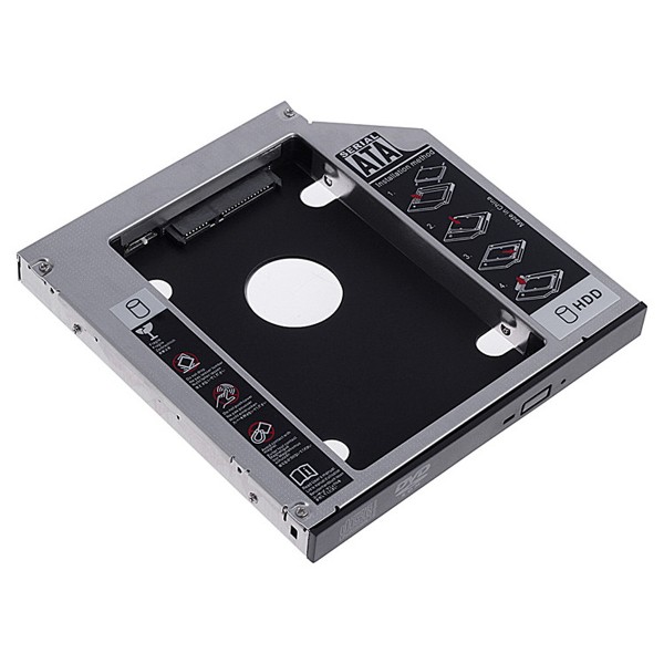 картинка Адаптер подкючения HDD 2.5" в отсек привода ноутбука DEXP SATA/mSATA 9.5mm металл от магазина Альфанит в Кунгуре