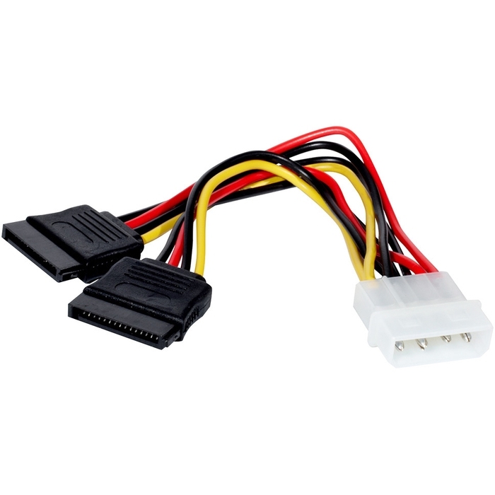 картинка Кабель питания ExeGate EX138935RUS Molex — 2*SATA, 0,15 м от магазина Альфанит в Кунгуре