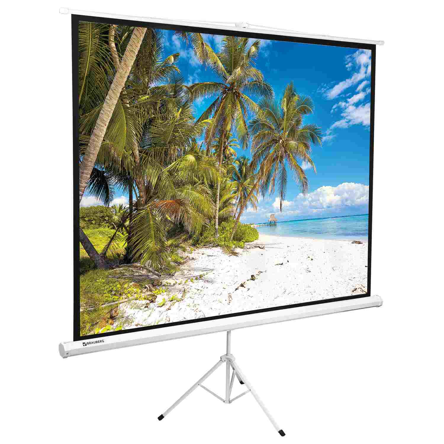 картинка Экран проекционный на треноге, 150*200 см, матовый, 4:3, "TRIPOD", BRAUBERG 236732 от магазина Альфанит в Кунгуре