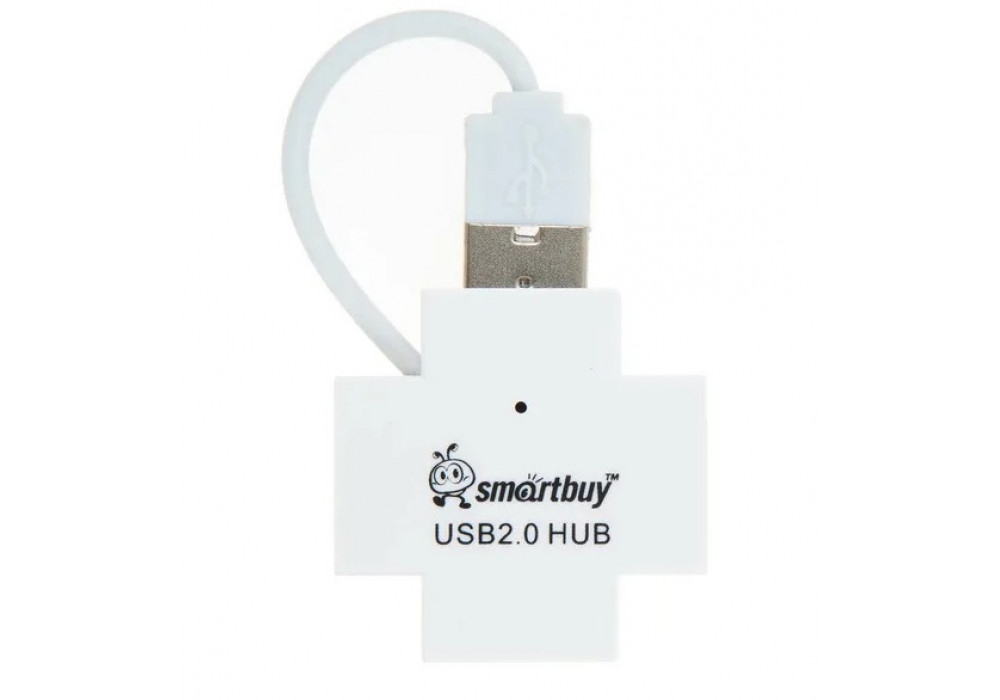 картинка Разветвитель SmartBuy SBHA-6900-W, USB 2.0, 4 порта, белый от магазина Альфанит в Кунгуре