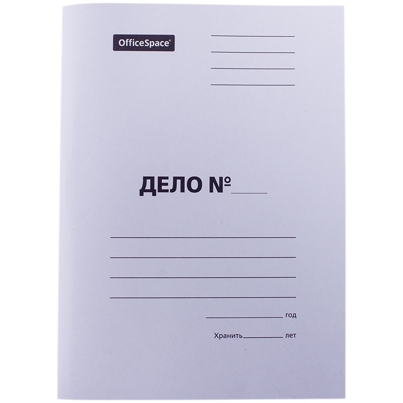 картинка Папка-скоросшиватель, А4, 320 г/м2, картон, белый, мелованный, пробитый, "Дело", OfficeSpace, 158526 от магазина Альфанит в Кунгуре