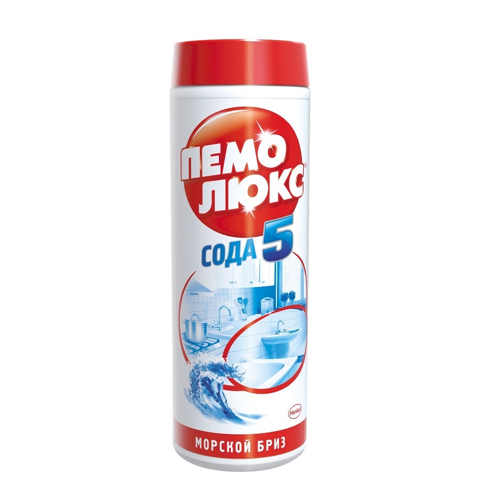 картинка Порошок чистящий универсальный, 480 гр, банка, "Сода Extra 5. Морской бриз", Пемолюкс от магазина Альфанит в Кунгуре
