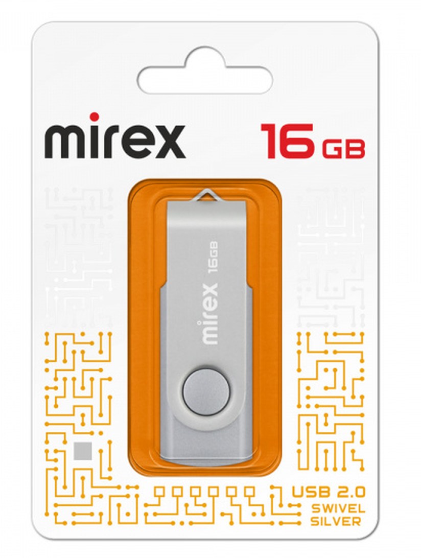 картинка Флеш-диск Mirex 16 GB USB 2.0, Swivel, серебристый, 13600-FMUSIS16 от магазина Альфанит в Кунгуре