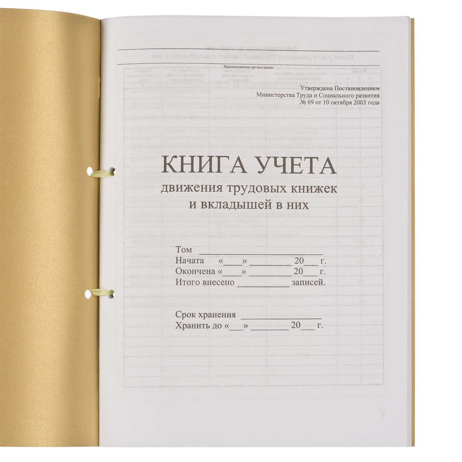 картинка Книга учета движения трудовых книжек и вкладышей, А4, 32 л, 130203 от магазина Альфанит в Кунгуре