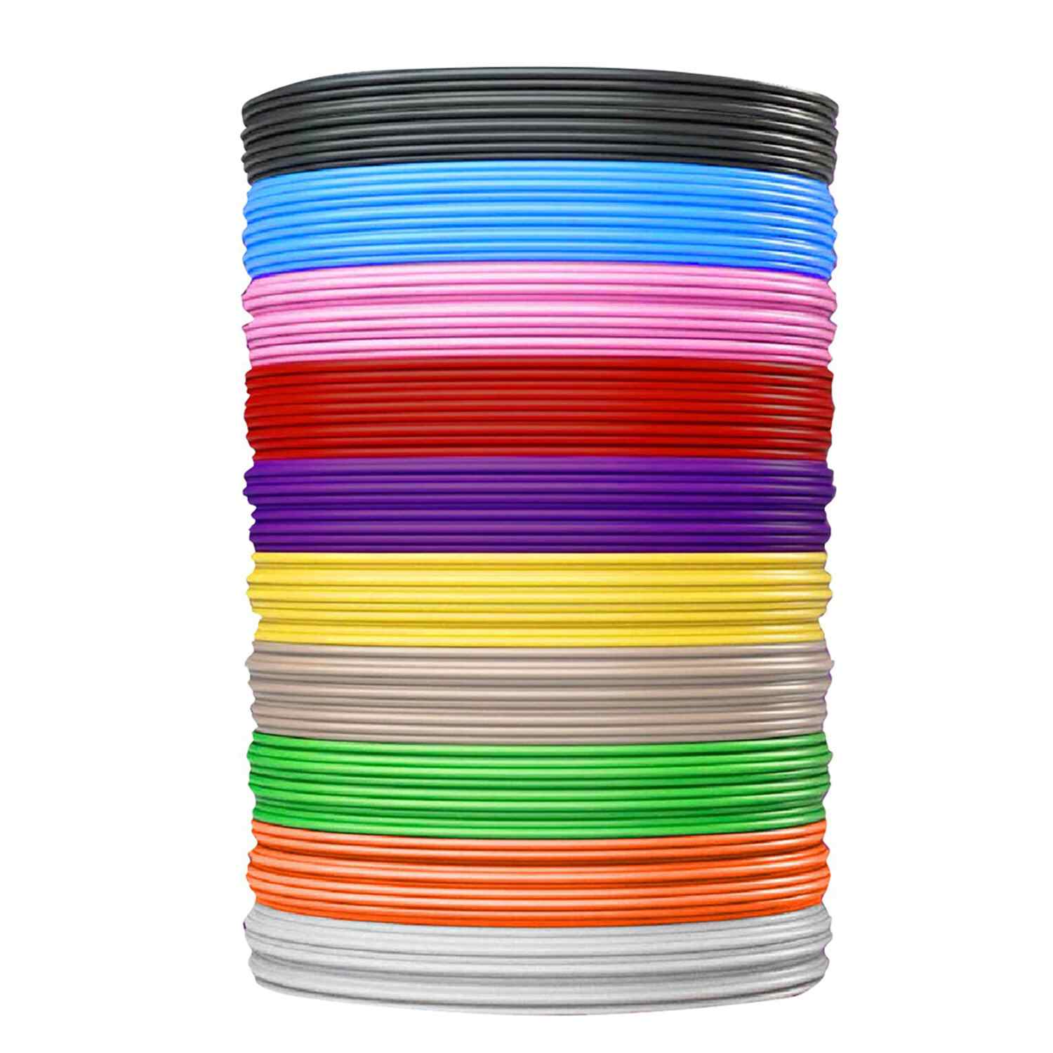 картинка Картридж для 3D-ручки, 10 шт, 10 цв, 1,75мм*10м, PLA, BRAUBERG KIDS, 665189 от магазина Альфанит в Кунгуре