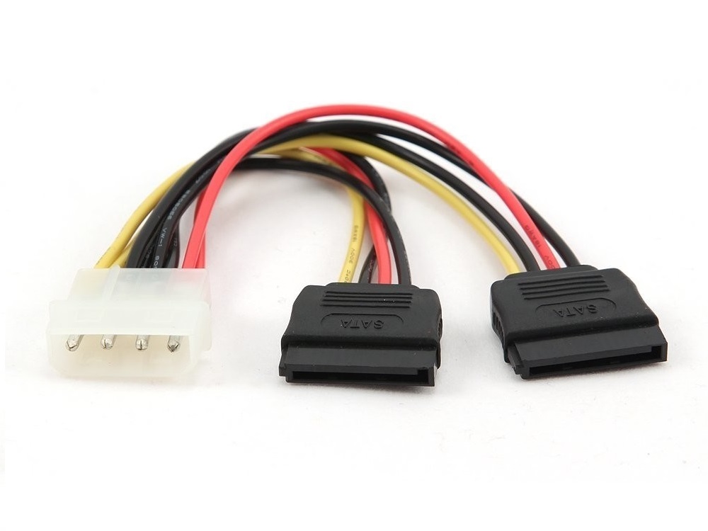 картинка Кабель питания SATA Cablexpert CC-SATA-PSY-0.3M (30см, molex 4pin/2x sata15pin, на 2 устр., пакет) от магазина Альфанит в Кунгуре