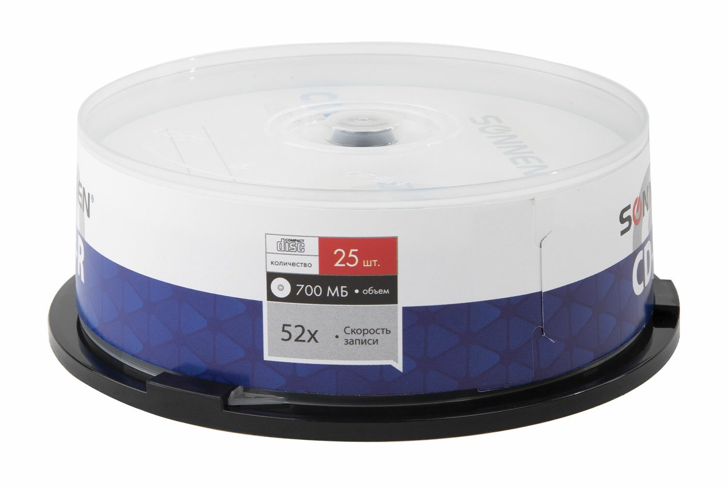 картинка Диски CD-R SONNEN, 25 шт, 52x, сидибокс, 513531 от магазина Альфанит в Кунгуре