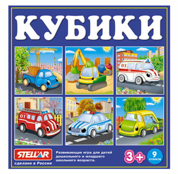 картинка Кубики 6 шт, в картинках, "№ 39", STELLAR, 00839 от магазина Альфанит в Кунгуре