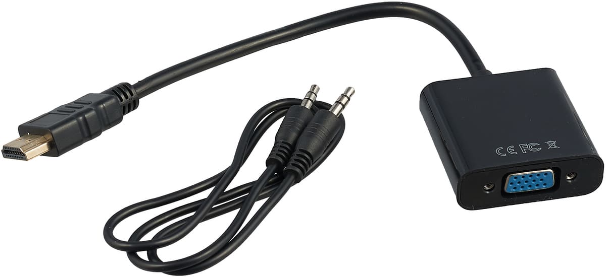 картинка Переходник аудио-видео Cablexpert A-HDMI-VGA-03 HDMI (M) — VGA (F), 0,15 м, черный от магазина Альфанит в Кунгуре