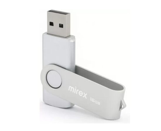 картинка Флеш-диск Mirex 16 GB USB 2.0, Swivel, серебристый, 13600-FMUSIS16 от магазина Альфанит в Кунгуре