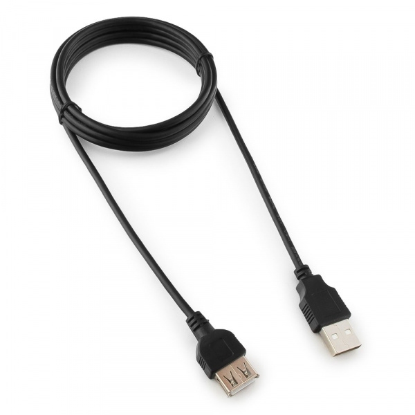 картинка Кабель удлинитель Cablexpert USB 2.0 AM — USB 2.0 AF, 1,8 м, черный, CC-USB2-AMAF-6B-N от магазина Альфанит в Кунгуре