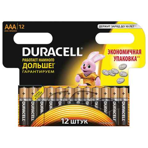 картинка Батарейки ААА, 12*Bl, Duracell Basic от магазина Альфанит в Кунгуре
