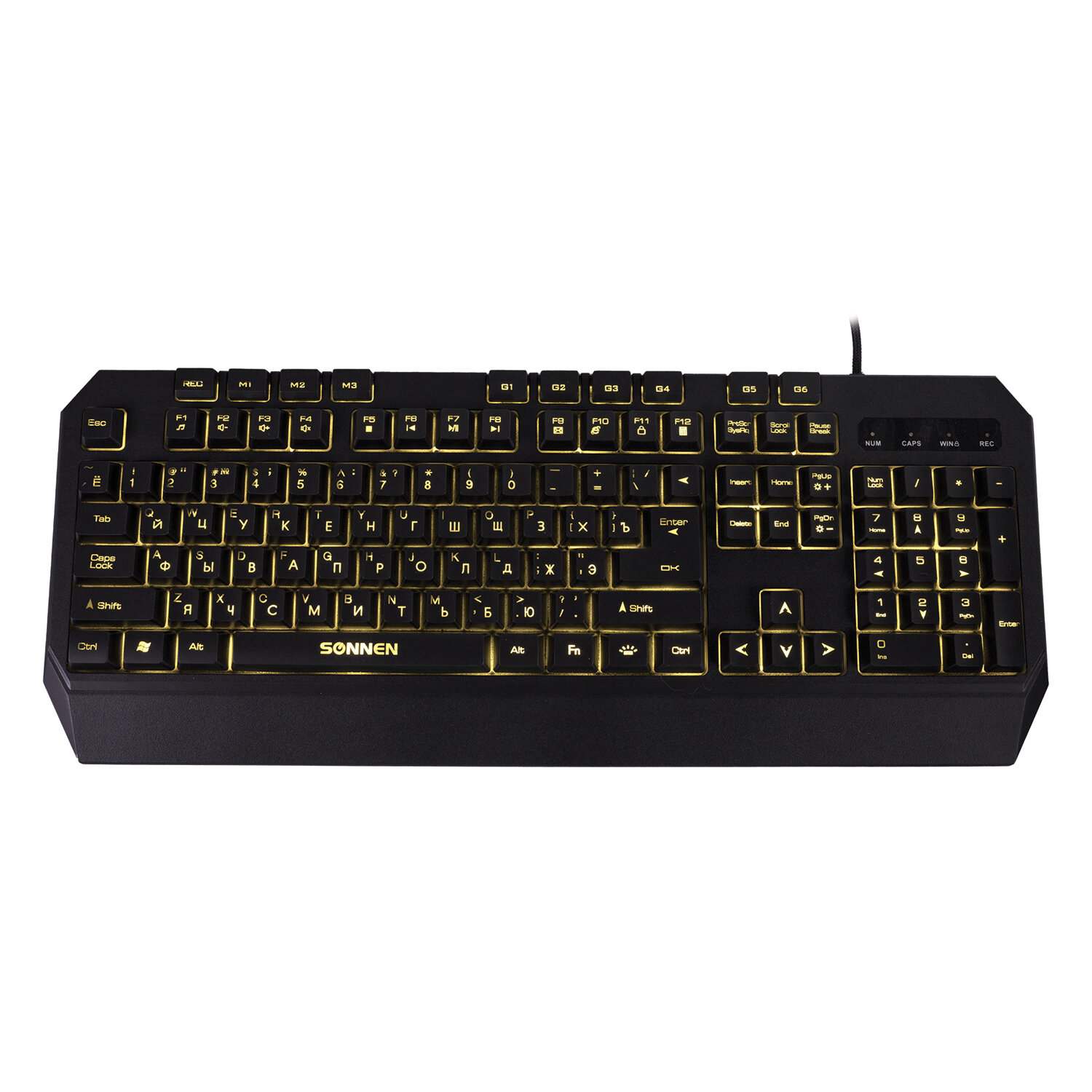 картинка Клавиатура проводная SONNEN KB-7700, USB, черный, 513512 от магазина Альфанит в Кунгуре