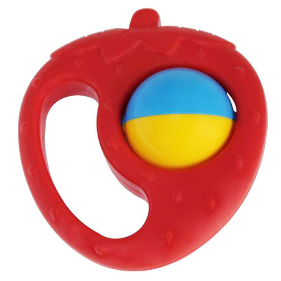 картинка Погремушка, 13*19 см, пластик, красный, "Клубника", Полесье, 45614, 731312 от магазина Альфанит в Кунгуре