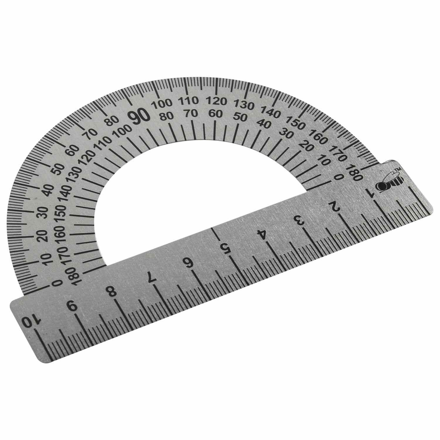 картинка Транспортир 180°, 10 см, металл, ПИФАГОР, 210637 от магазина Альфанит в Кунгуре
