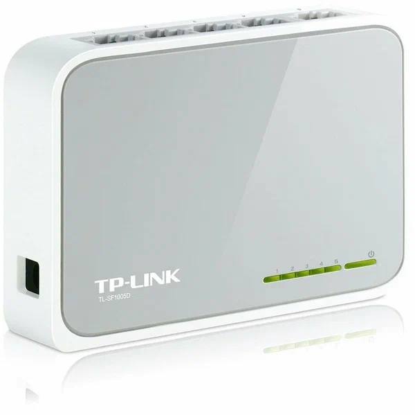 картинка Коммутатор TP-Link TL-SF1005D, 5 портов, 10/100 Мбит/с, неуправляемый от магазина Альфанит в Кунгуре