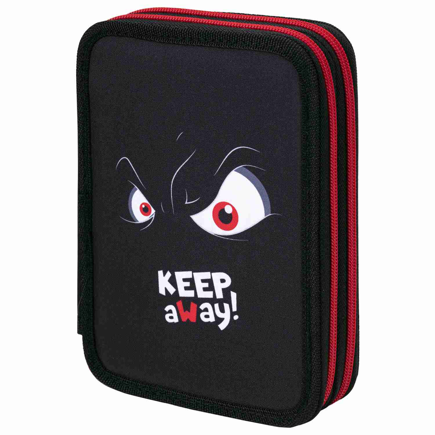 картинка Пенал 2 отделения, 21*14 см, полиэстер, "Keep Away", BRAUBERG, 271543 от магазина Альфанит в Кунгуре