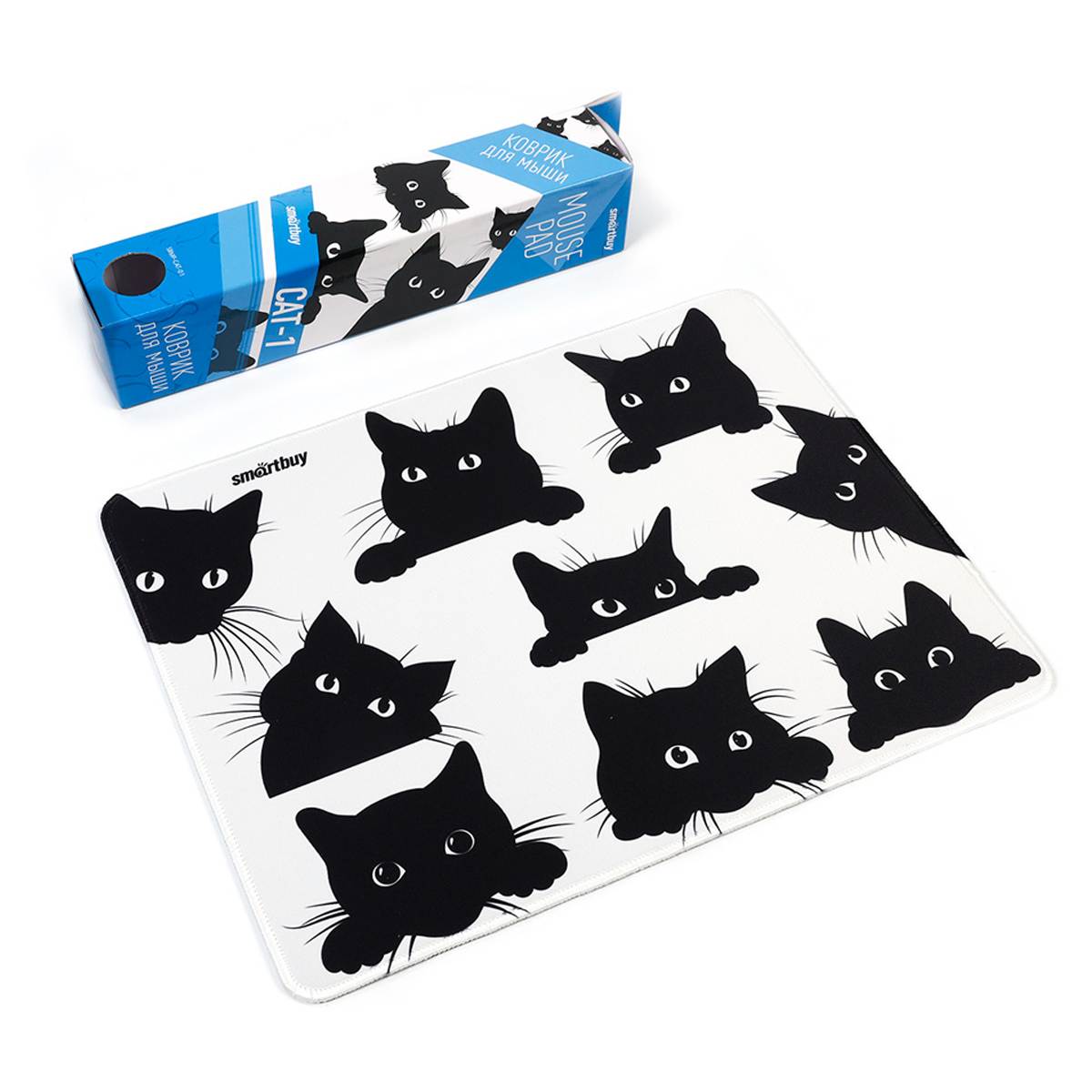 картинка Коврик для мыши SmartBuy "Cat-1", 360*270*3 мм, ткань/резина, SBMP-CAT-01 от магазина Альфанит в Кунгуре