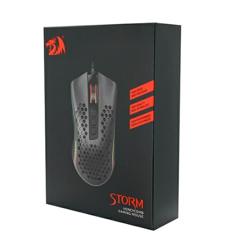 картинка Мышь проводная игровая Redragon Storm, 12400 dpi, USB, черный, подсветка, 77854 от магазина Альфанит в Кунгуре