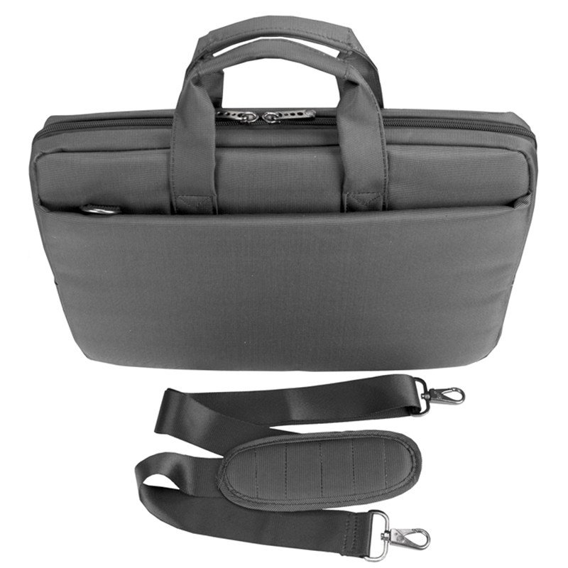 картинка Сумка для ноутбука 15.6" Continent CC-215 GR BK, 40*30*6 см, полиэстер, серый, CC-215 GR от магазина Альфанит в Кунгуре