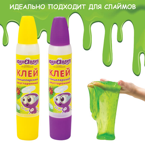 картинка Клей канцелярский силикатный, 30 мл, двусторонний, Юнландия, 227536 от магазина Альфанит в Кунгуре
