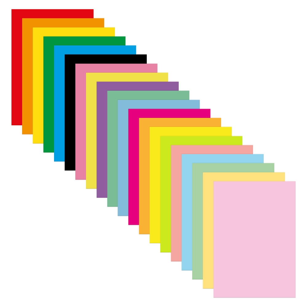 картинка Бумага офисная цветная, А4, 200 л, 10 цв, "Multicolor", BRAUBERG, 116650 от магазина Альфанит в Кунгуре