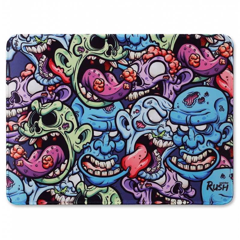 картинка Коврик для мыши SmartBuy "Rush ZombyzZz M-size", 360*270*3 мм, ткань, синий, игровой, SBMP-11G-ZM от магазина Альфанит в Кунгуре