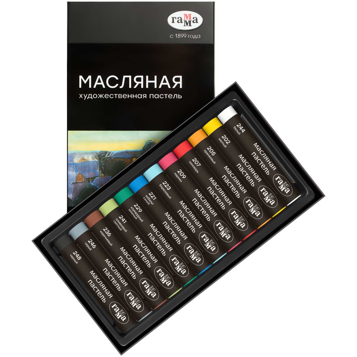 картинка Пастель масляная, 12 цв, коробка, художественная, Гамма, 5042312 от магазина Альфанит в Кунгуре