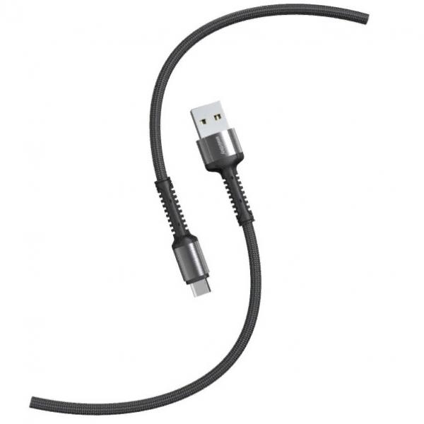 картинка Кабель зарядный для мобильных устройств SmartBuy USB 2.0 AM — USB 2.0 microBM, 1,0 м, черный/серый, iK-12-S26bg от магазина Альфанит в Кунгуре