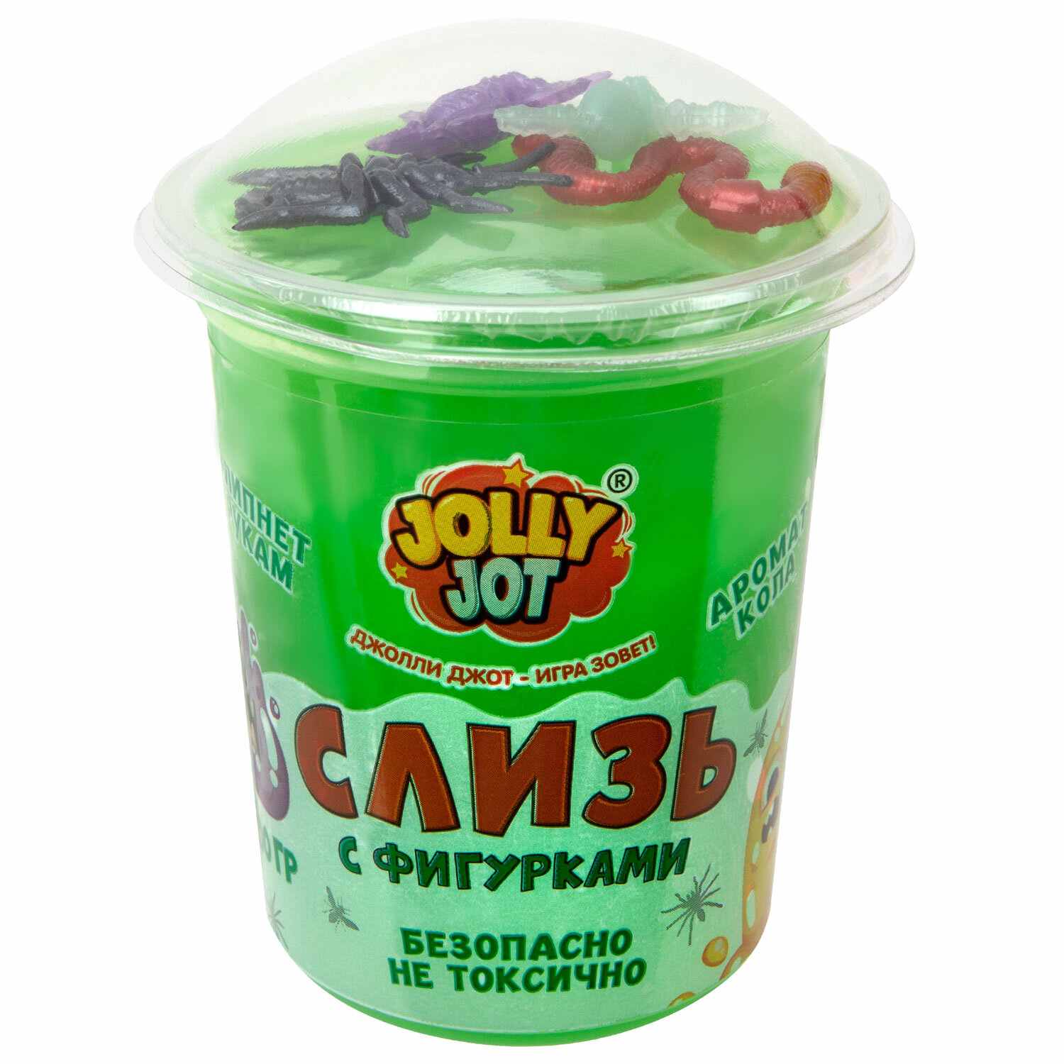 картинка Лизун, 200 гр, ассорти, с фигурками, "Насекомые", JOLLY JOT, 666664 от магазина Альфанит в Кунгуре