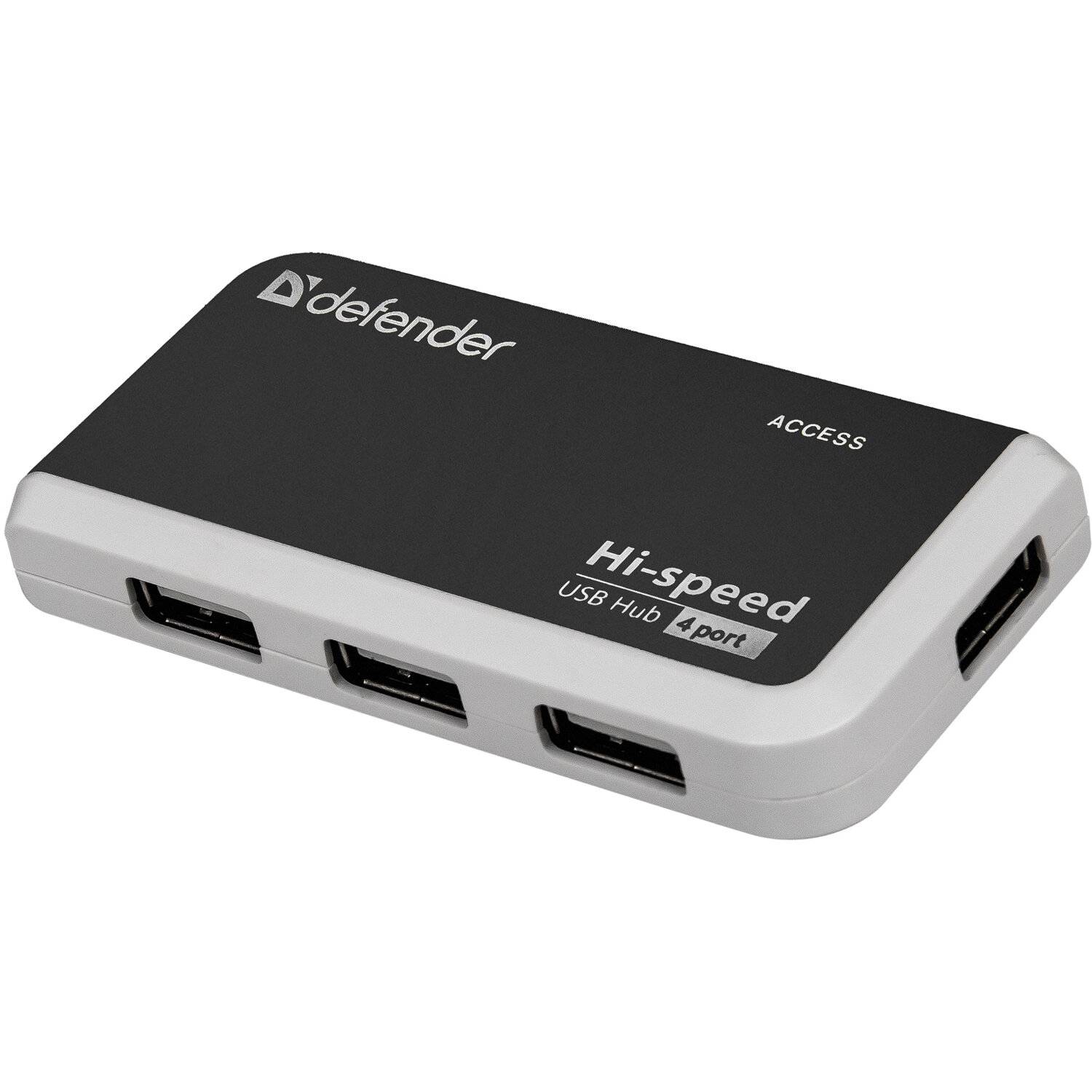 картинка Разветвитель Defender Quadro Infix, USB 2.0, 4 порта, черный, 83504 от магазина Альфанит в Кунгуре