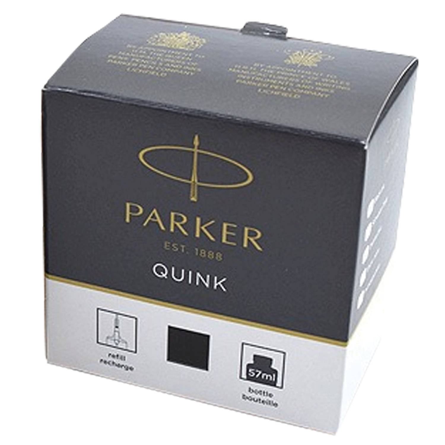 картинка Чернила, 57 мл, черный, банка, "Bottle Quink", PARKER, 1950375 от магазина Альфанит в Кунгуре