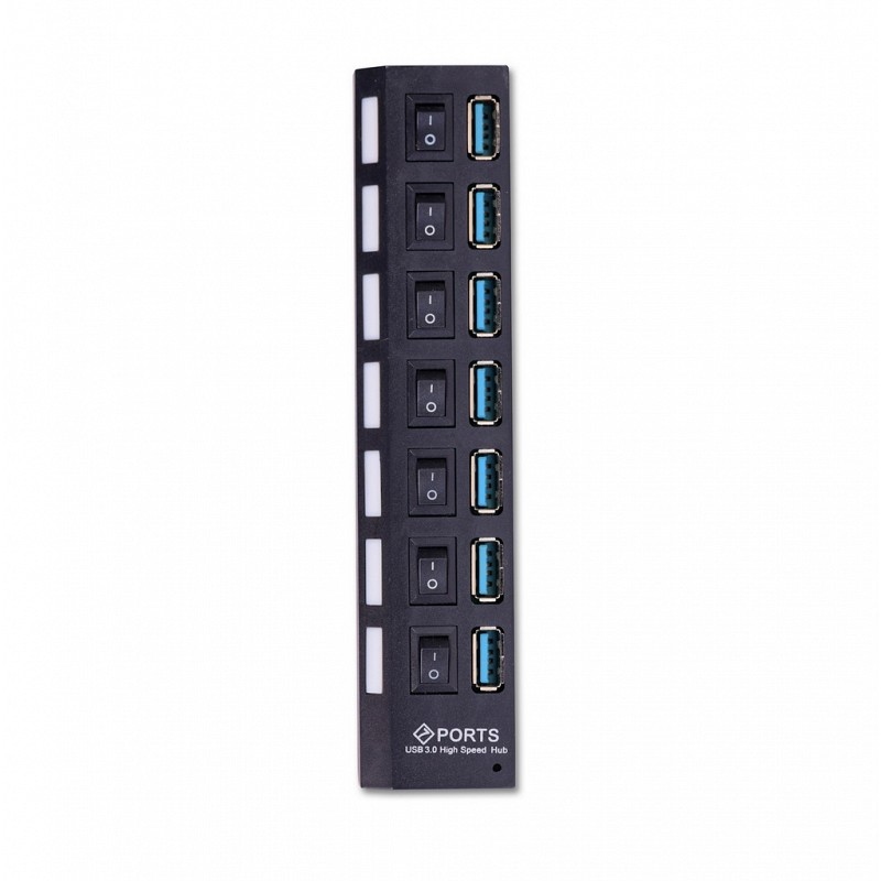 картинка Разветвитель SmartBuy 7307-B, USB 3.0, 7 портов, черный, SBHA-7307-B от магазина Альфанит в Кунгуре