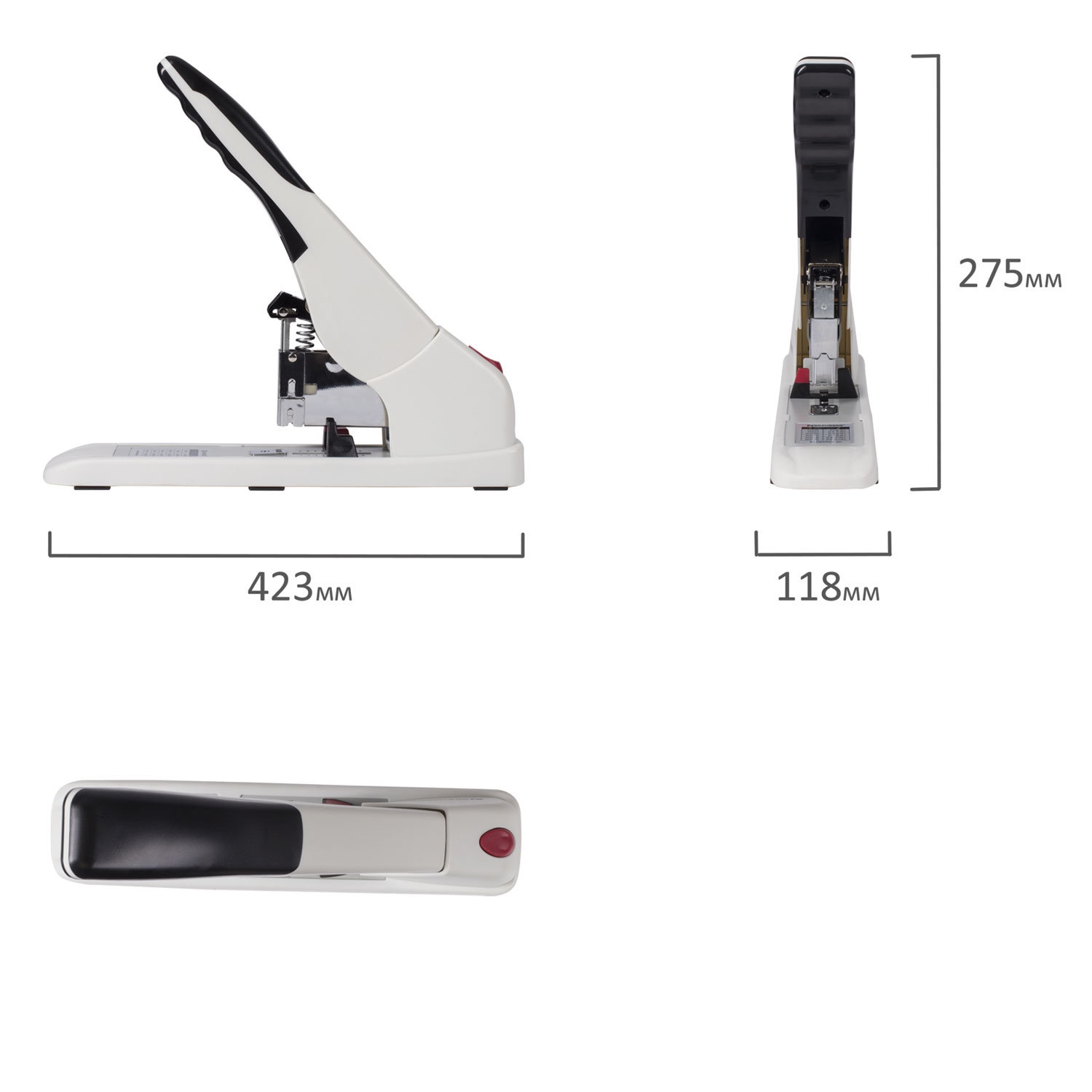 картинка Степлер № 24, 23, на 120 л, черный, мощный, "Easy Press", BRAUBERG, 227664 от магазина Альфанит в Кунгуре