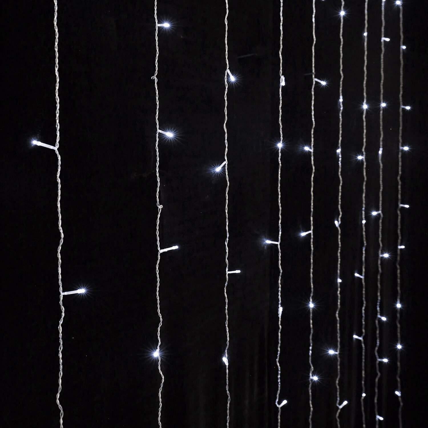картинка Гирлянда штора, 3*3 м, 8 режимов, холодный белый, 196LED, Золотая сказка, 591353 от магазина Альфанит в Кунгуре