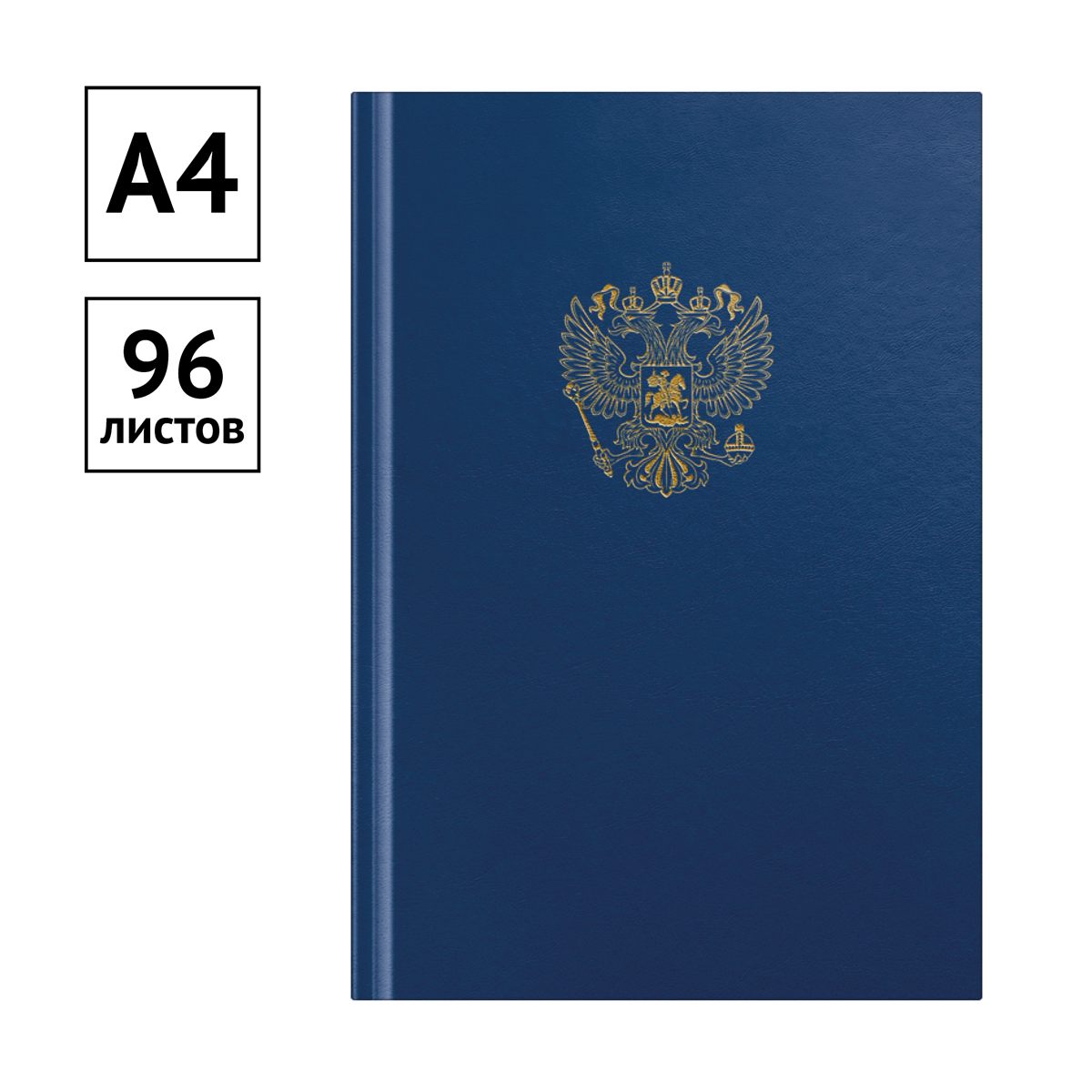 картинка Книга учета, А4, 96 л, клетка, синий, блок офсет, OfficeSpace, 315594 от магазина Альфанит в Кунгуре