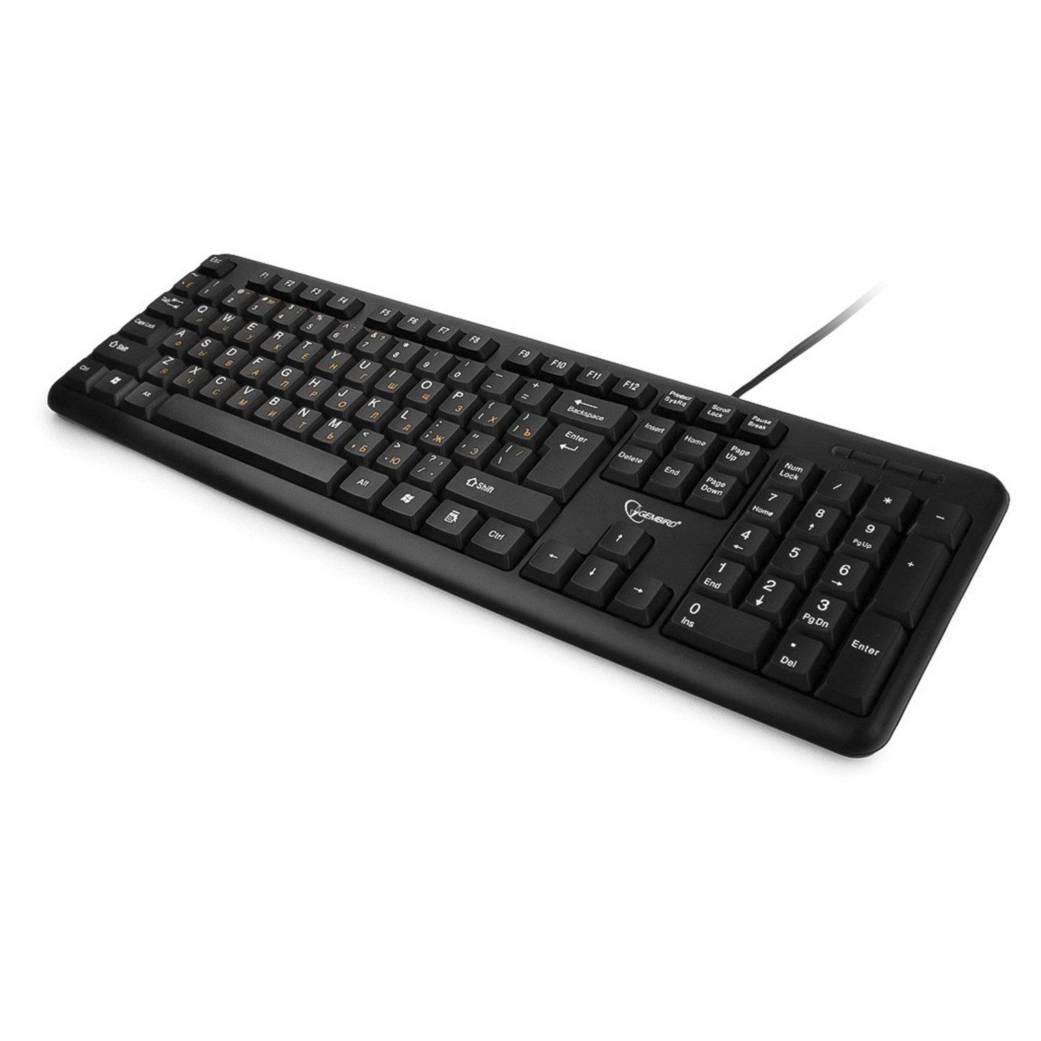 картинка Клавиатура проводная Gembird KB-8320U-BL, USB, черный от магазина Альфанит в Кунгуре