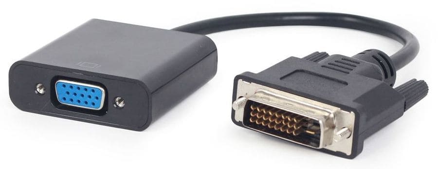 картинка Переходник DVI NINGBO DVI-D (m) - VGA (f), GOLD, 23 см от магазина Альфанит в Кунгуре